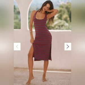 NWT: Celandine Striped Knit Midi Dress For Anthropologie